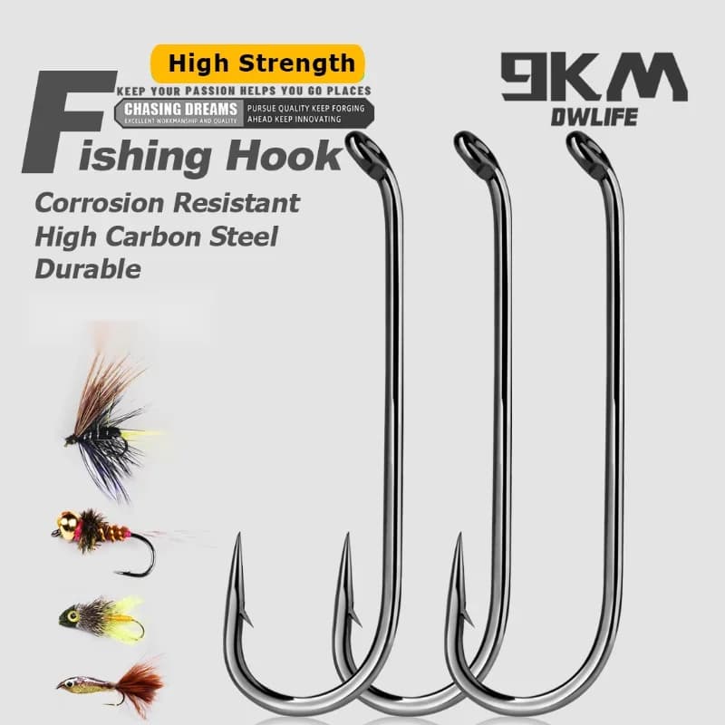 50 stk. Micro Barbed Fluebindingskroge med Jig