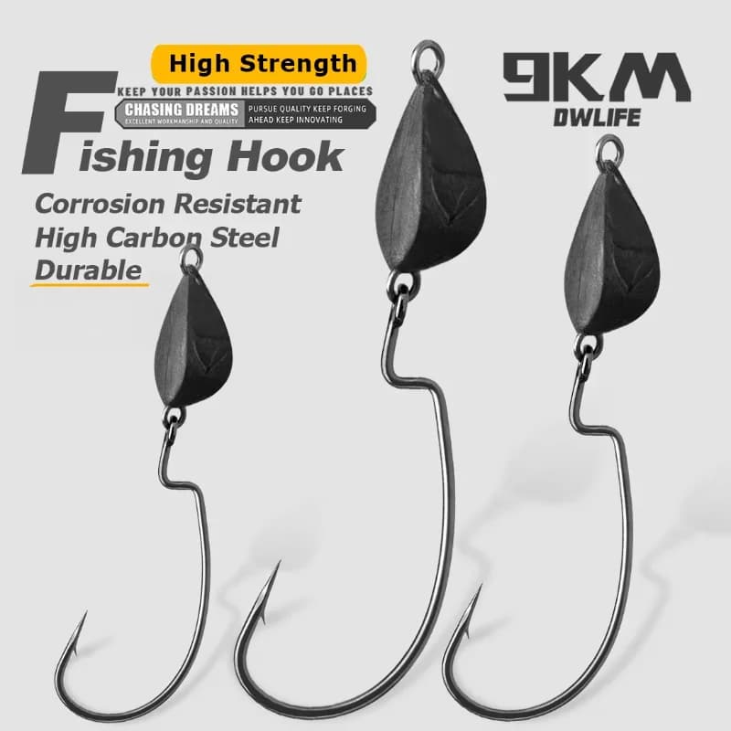 Jig Head EWG Kroge med bredt gab til soft lures
