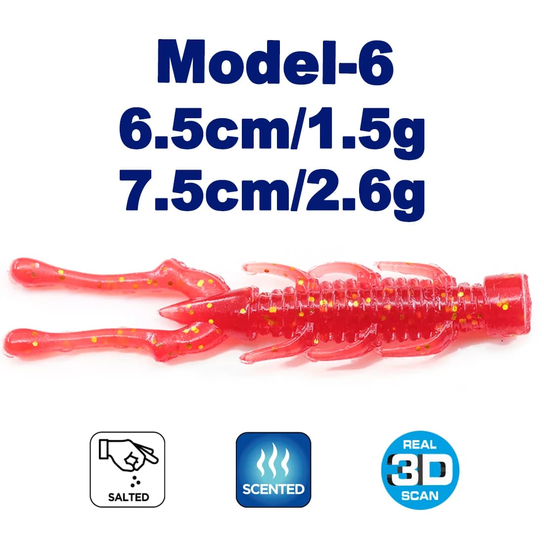 Bløde plastlibellelarve fiskeglimt