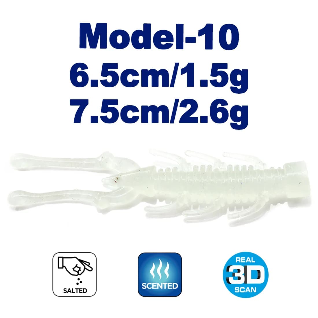 Bløde plastlibellelarve fiskeglimt