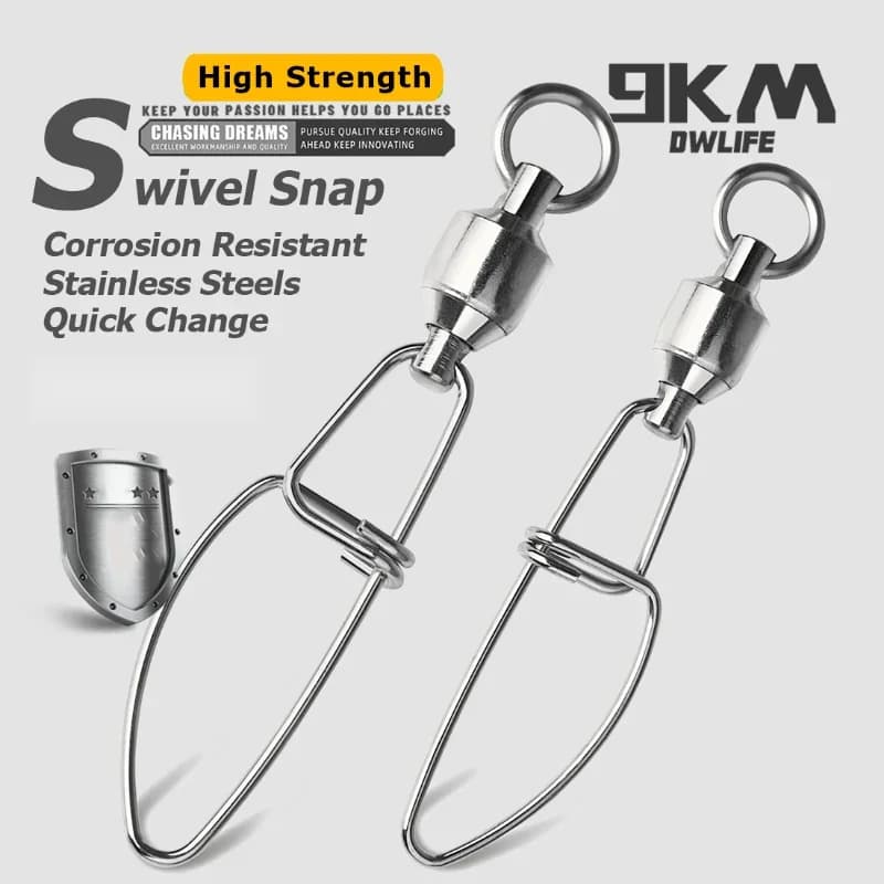 Kugleleje Interlock Snap Swivels, 20-100 stk