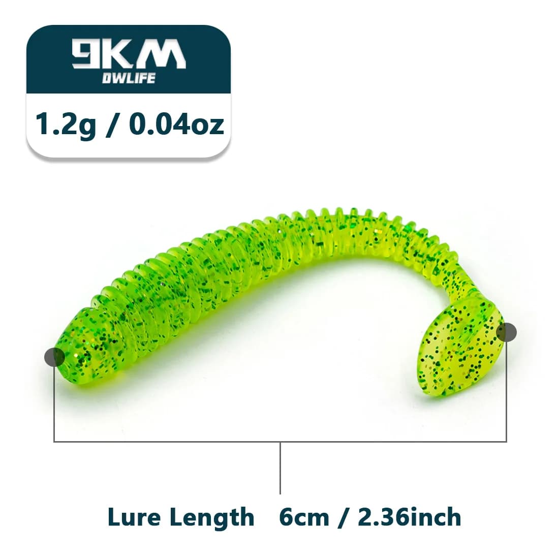 15 stk. T-Hale Grubs Bløde Plast Swimbaits