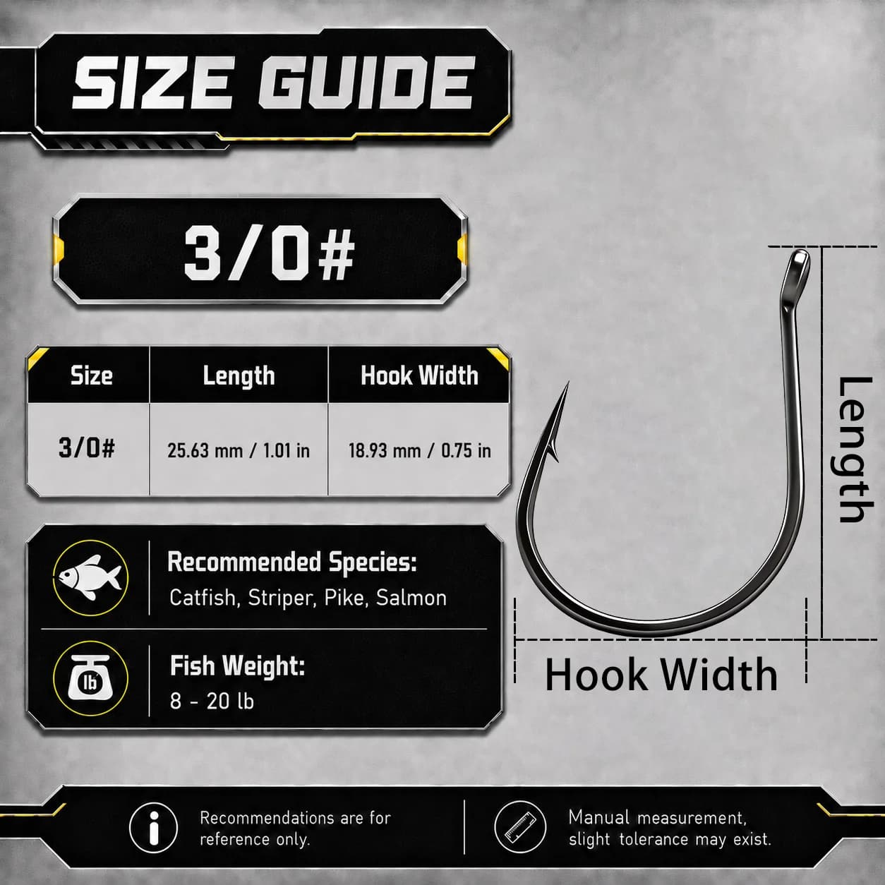 50 stk. rundbøjede drop shot-fiskekroge