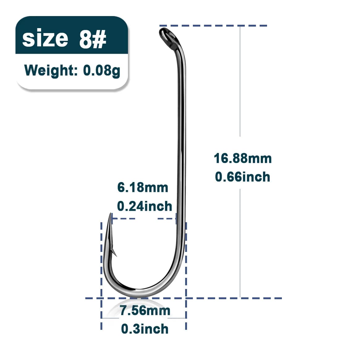 50 stk. Micro Barbed Fluebindingskroge med Jig