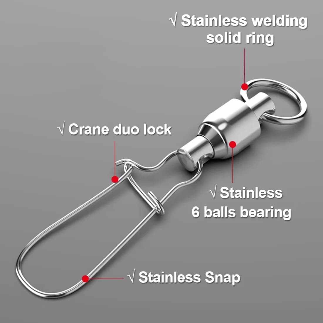 Kuglelejervirbler med Duolock-karabiner