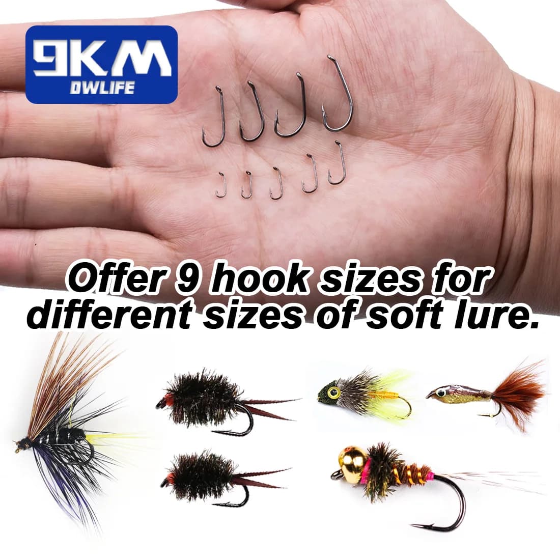 50 stk. Micro Barbed Fluebindingskroge med Jig