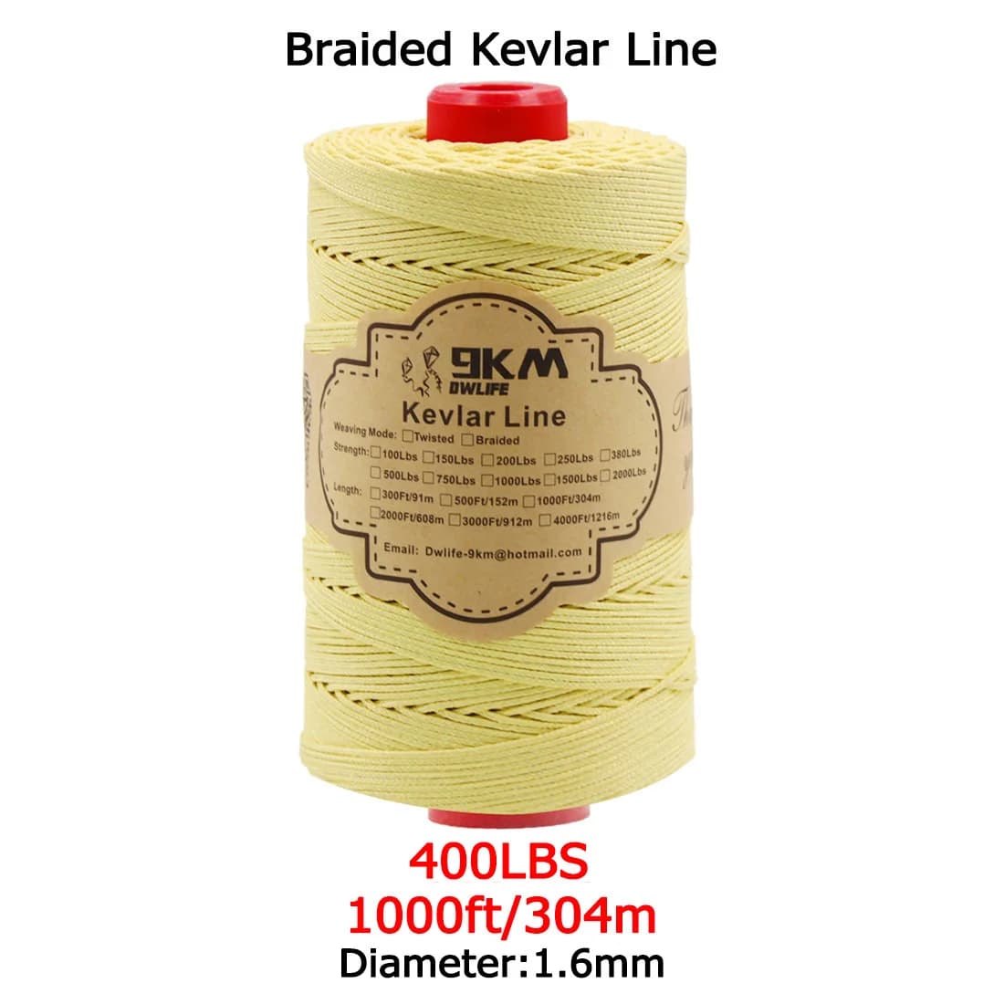 Højstyrke flettet Kevlar hjælpe-line