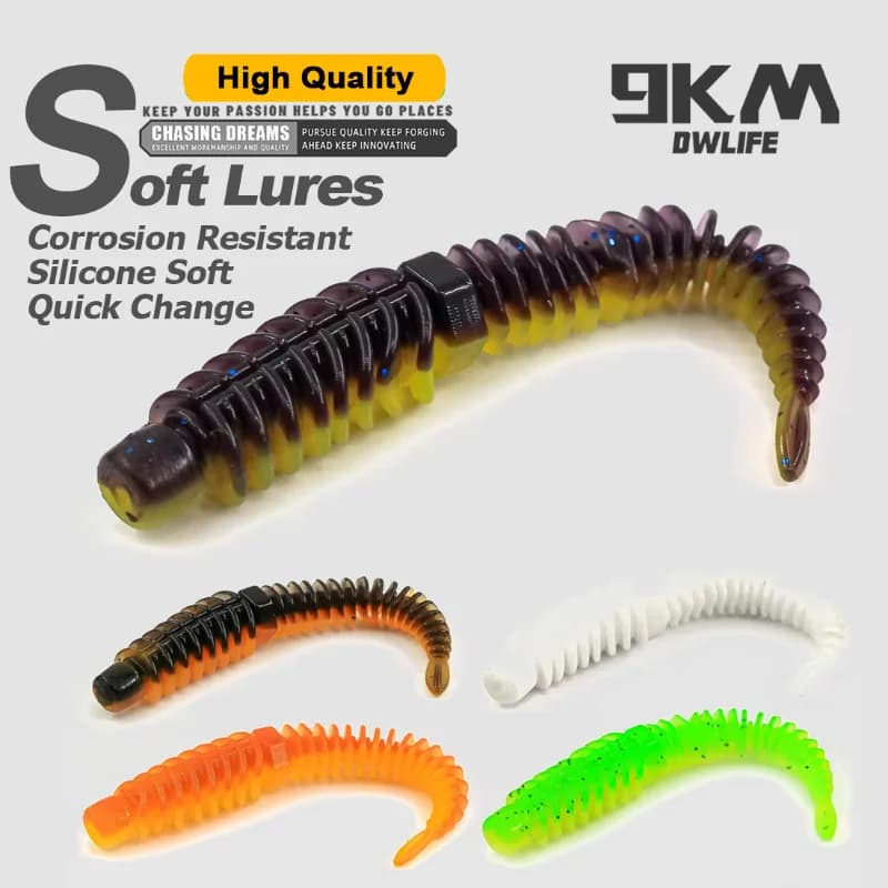Bløde plastik swimbaits til ørred- og bass-jigging