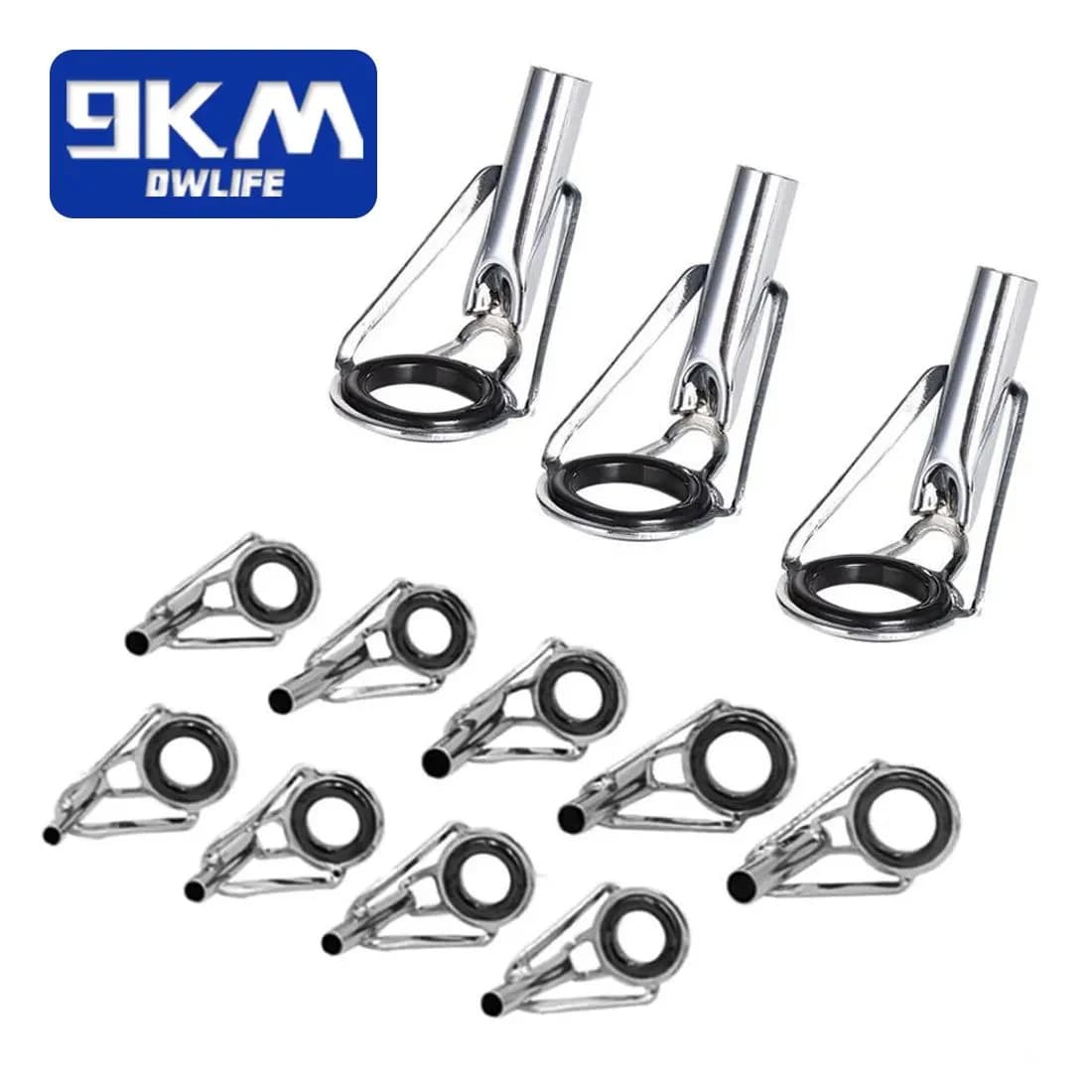 5 stk. Rustfrit Stål Rod Guide Tips med Keramiske Ringe