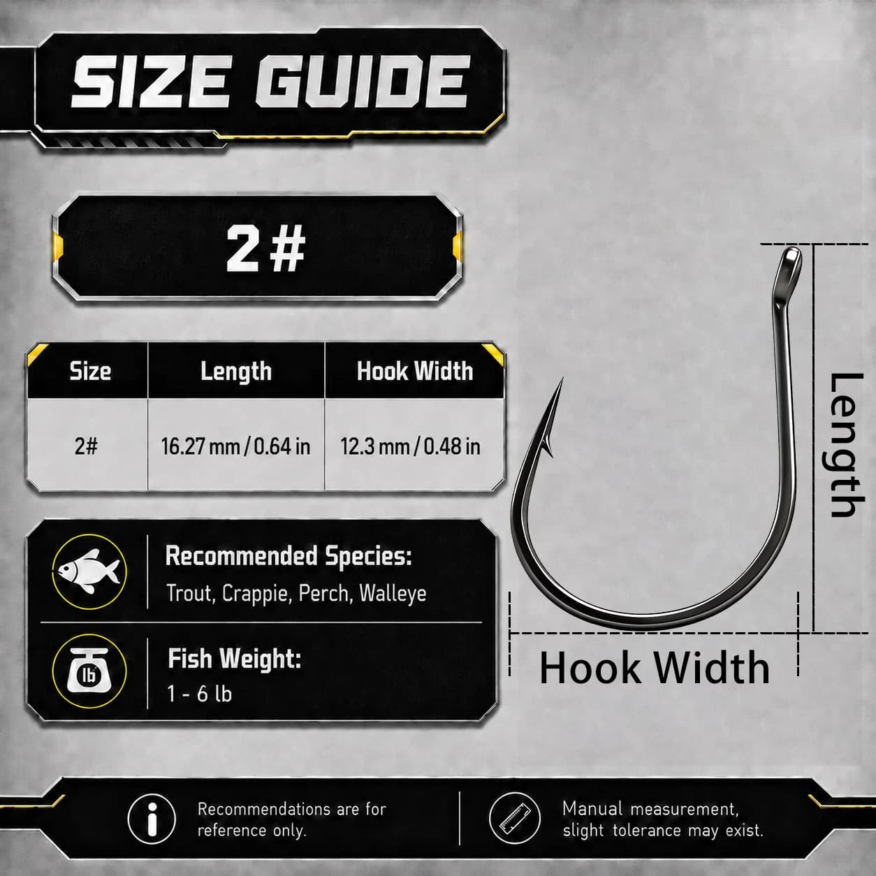 50 stk. rundbøjede drop shot-fiskekroge