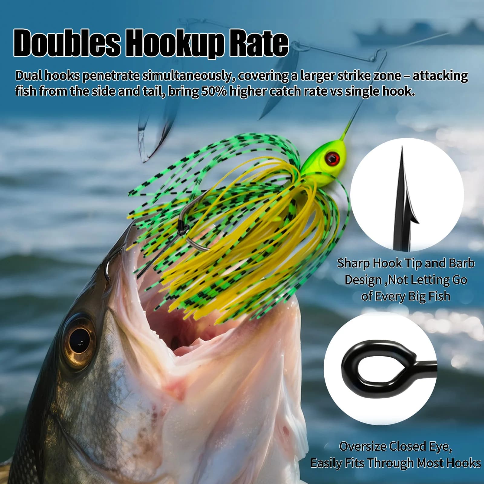 Fiskevogn Kroge til Spinnerbaits, 50-200 stk
