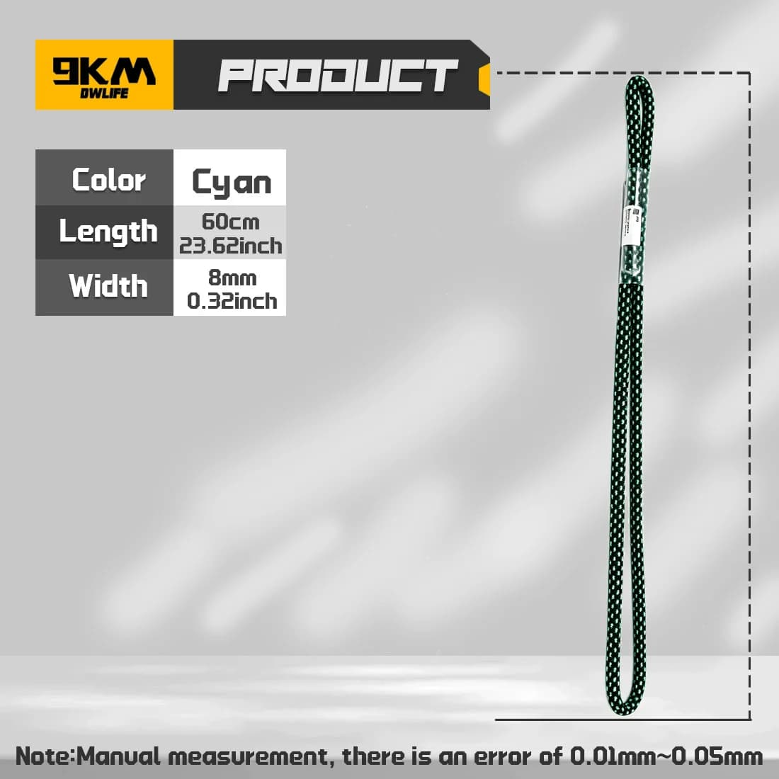 Pre-Sewn Prusik Cord Loop for Climbing and Rigging