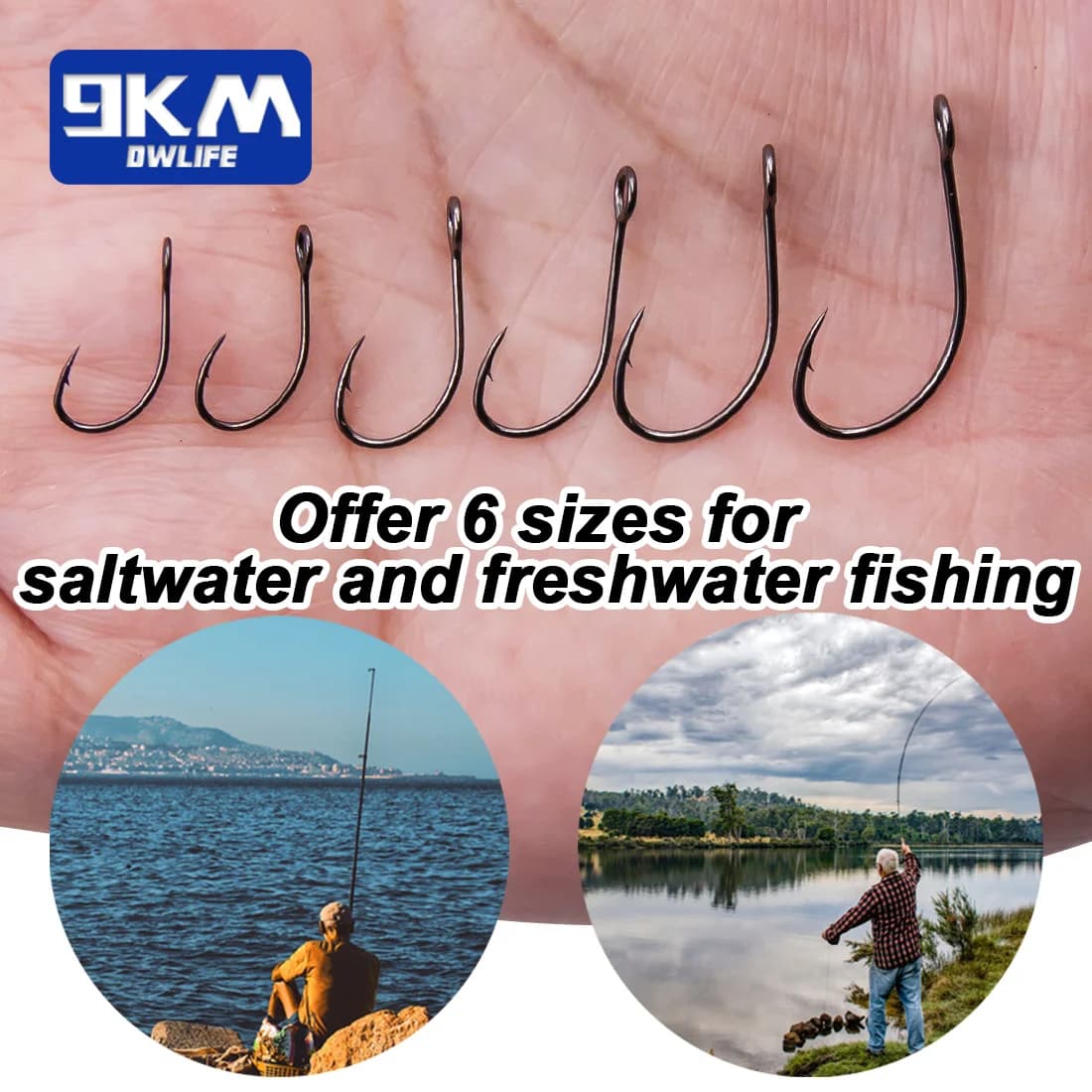 Enkroge til spinnere og blade baits, 50-200 stk