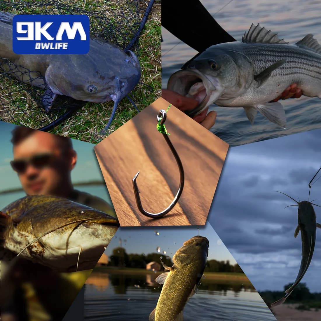 90-210 stk. Offset Krog med Cirkelspids til Saltvandsfiskeri