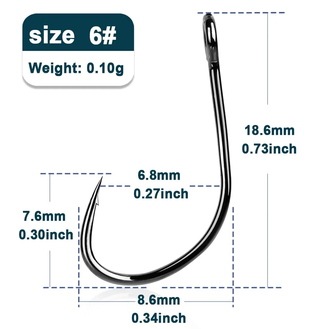 Enkroge til spinnere og blade baits, 50-200 stk