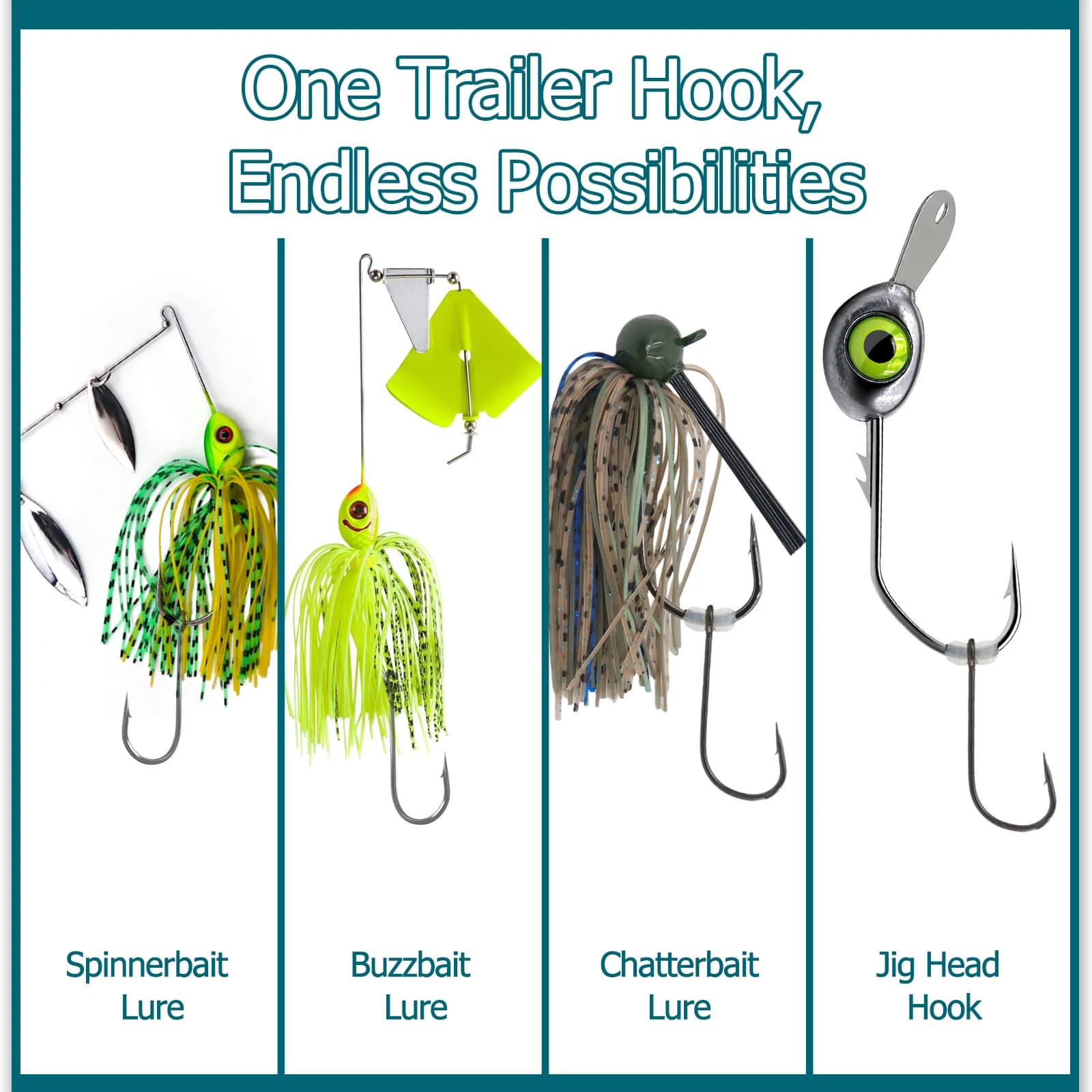 Fiskevogn Kroge til Spinnerbaits, 50-200 stk