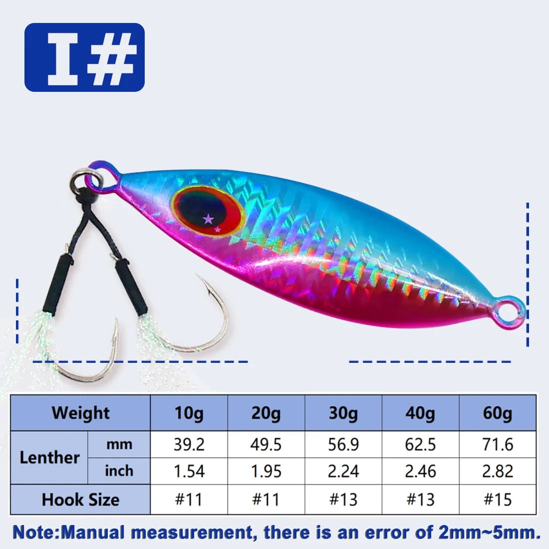 5-20g Saltvand Jigging Skeer